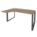 Стол эргономичный левый на О-образном м/к Onix O.MO-SA-4L 1580x1180x750 (Тиквуд Темный/Белый Металл)