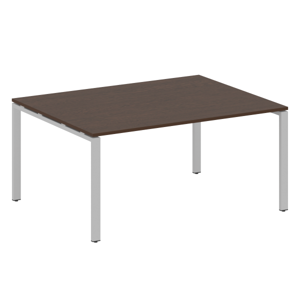 Переговорный стол 1 столешница Metal System Style БП.ПРГ-1.4 1600x1235x750 (Венге Цаво/Серый металл)