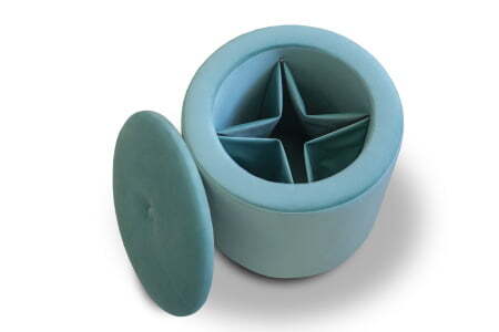 Пуф Round с ящиком для хранения (400x400x410) Голубой (Голубой)