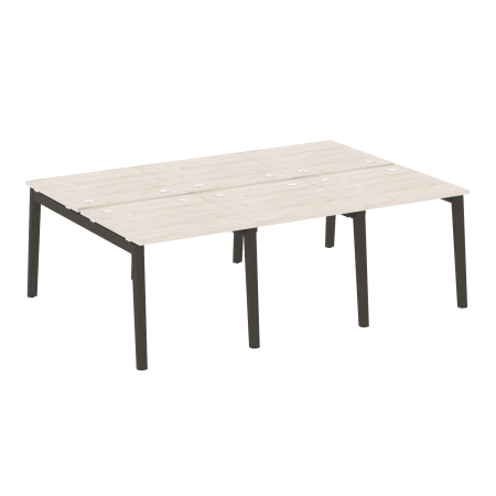 Рабочая станция на деревянных опорах Onix Wood OW.D.RS-6.0.8 2340x1635x750 (Денвер Светлый/Дуб Темный)