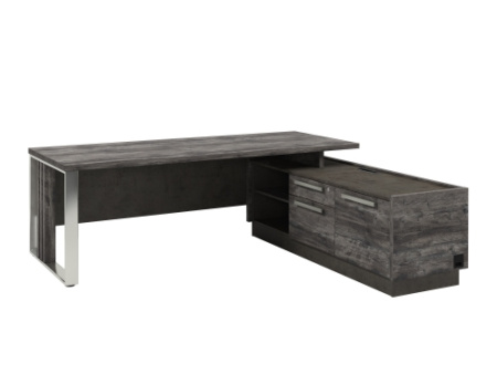 Стол с опорной тумбой и металлической опорой, правый Vestar Z-422пр.1000 2200x2030x750 (Сосна Пасадена/Бетон Чикаго)