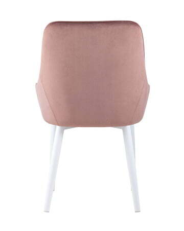 Стул Диана велюр пыльно-розовый ножки белые (Стул Диана пыльно розовый)