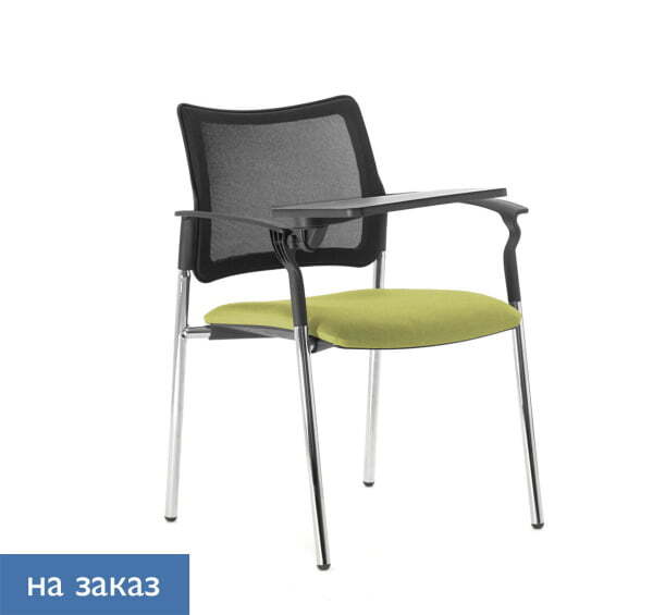 PINKO-MESH Кресло на 4-х опорах со столиком и подлокотниками (Черный/Зеленый)