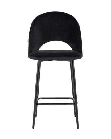 Стул полубарный Меган велюр черный (Стул полубарный Меган черный)