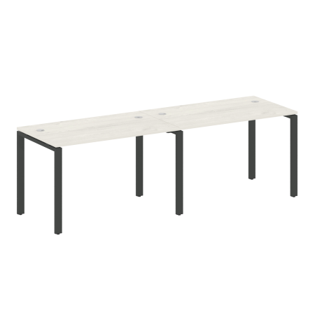 Рабочая станция на 2 раб.места Metal System Style БП.СМ-2.2 2400x720x750 (Дуб Наварра/Антрацит металл)