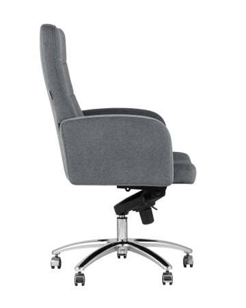 Кресло руководителя Лансет микровелюр темно-серый (Компьютерное кресло Лансет темно-серый)