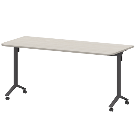Стол мобильный складной радиусный Моби МБ22-160.70Р 1600x700x750 (Ясень шимо/Антрацит)