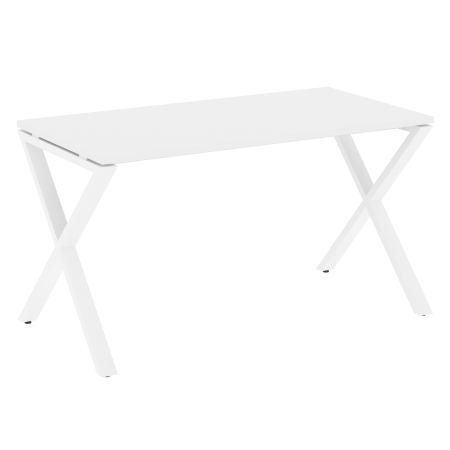 Стол рабочий VR.L-SRX-3.7 1380x720x750 (Белый Бриллиант/Белый металл)