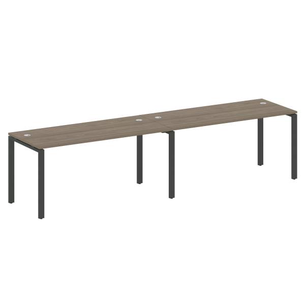 Рабочая станция на 2 раб.места Metal System Style БП.СМ-2.4 3200x720x750 (Вяз/Антрацит металл)