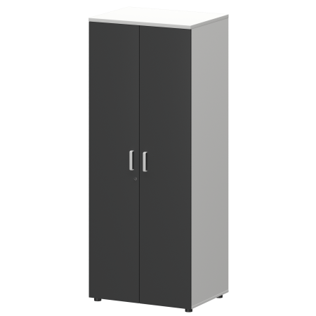 Шкаф для одежды Смарт СМШ-58-6ШД Тип1 792x594x1990 (Белый/Графит)