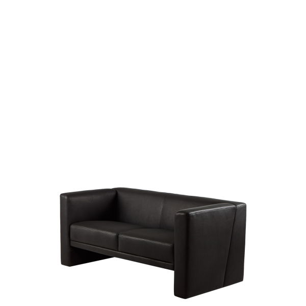 Диван офисный Визави (М-36) 2-х местный (Черный)