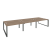 Рабочая станция на О-образном м/к Onix O.MO-D.RS-6.3.7 4140x1475x750 (Тиквуд Темный/Белый Металл)
