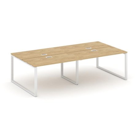 Рабочая станция 2-х сторонняя SN-6O.DRS-042 (2360х1432х750) (Тиквуд Светлый/Металл Белый)