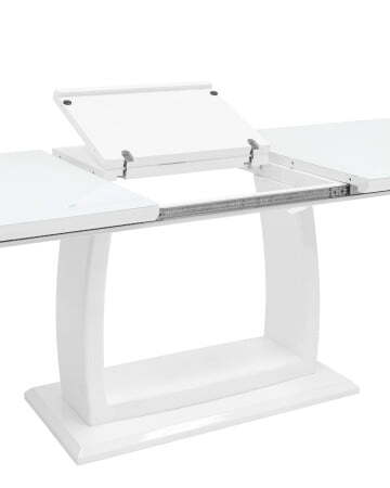 Стол обеденный Орлеан раскладной 160-215*90 глянцевый белый (Стол обеденный Орлеан белый)