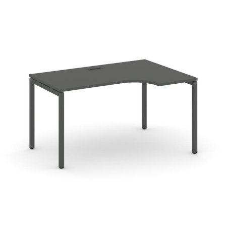 Стол рабочий эргономичный SN-4P.SPA-011(R) (1380х700/980х750) (Антрацит/Металл Антрацит)