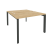 Рабочая станция на П-образном м/к Onix O.MP-D.RS-2.2.7 1180x1475x750 (Тиквуд Темный/Белый Металл)