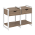 Тумба на регулируемых опорах с ящиком и полкой VR.L-T1.O 500x460x719 (Тиквуд Темный/Белый металл)