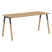 Стол прямой Forta FST 1567 1580x733x670 (Дуб Гамильтон/Черный графит)