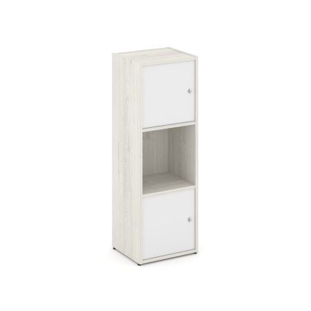 Стеллаж Locker Plus LK.K-001 408x350x1203 (Дуб Наварра | Белый)