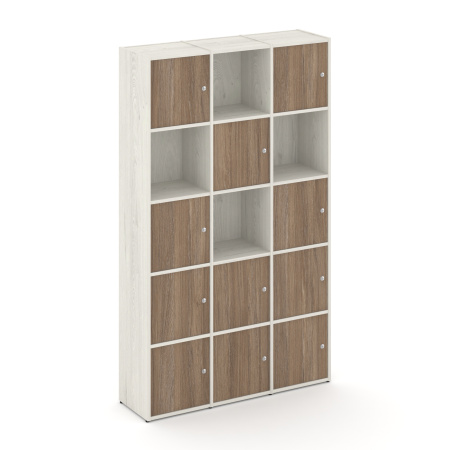 Стеллаж Locker Plus LK.K-009 1188x350x1983 (Дуб Наварра | Дуб Аризона)