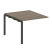 Проходной наборный элемент переговорного стола Metal System Style БП.ППРГ-1 1000x1235x750 (Дуб Наварра/Серый металл)