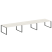 Переговорный стол 3 столешницы Metal System Style БО.ПРГ-3.5 5400x1235x750 (Дуб Наварра/Серый металл)