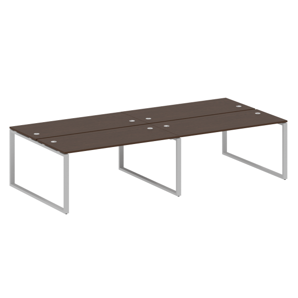 Рабочая станция Metal System Style БО.СМ-4.4 3200x1475x750 (Венге Цаво/Серый металл)