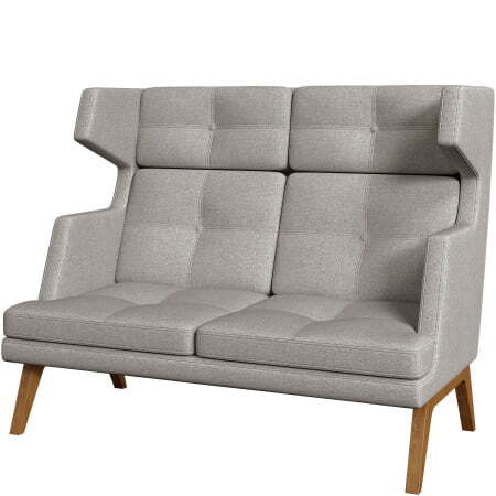 Диван офисный 2-х местный высокий Беверли (Диван 2-местный высокий kiton_05)