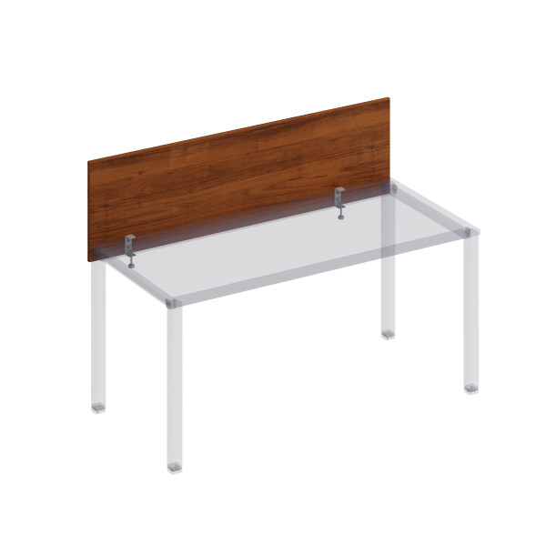 Экран настл. фронт. с кроншт. для стола 180 на мет. каркасе КФ Комфорт КФ К.844 1800x450x18 (Французский орехСерый)