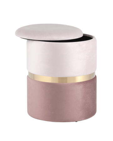 Пуф Кэрри с ящиком велюр розовый (Пуф Кэрри розовый)