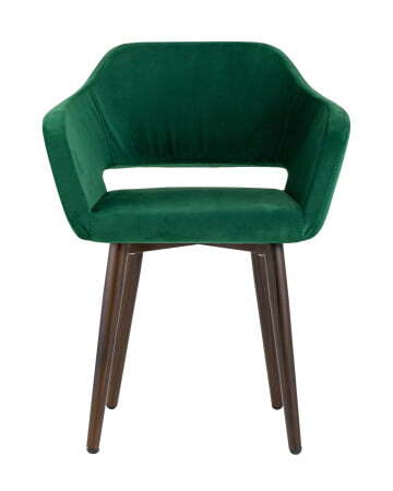 Стул с подлокотниками Саймон велюр темно-зеленый (Стул Саймон темно-зеленый)