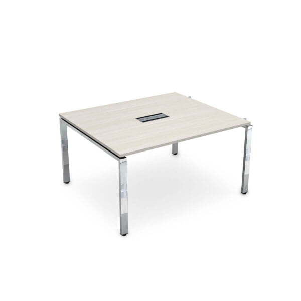 Начальный модуль Бенч-системы для переговорных столов Gloss НСПН-П.926 1200x1200x750 (IvoryХром)