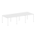 Переговорный стол 3 столешницы Metal System Style БП.ПРГ-3.1 3000x1235x750 (Дуб Наварра/Серый металл)
