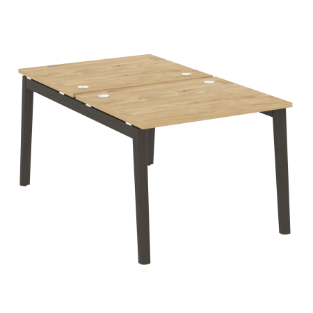 Рабочая станция на деревянных опорах Onix Wood OW.D.RS-2.1.8 980x1635x750 (Тиквуд Светлый/Дуб Темный)