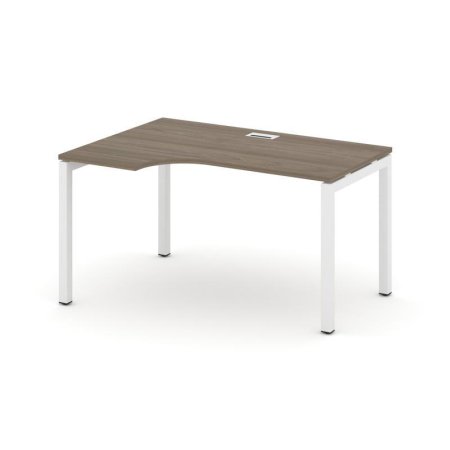 Стол рабочий эргономичный SN-5P.SPA-022(L) (1580х800/980х750) (Вяз Благородный/Металл Белый)