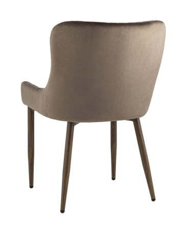Стул Ститч Хани велюр коричневый ножки дерево (Стул Ститч Хани коричневый)