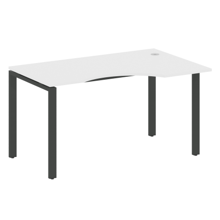 Стол криволинейный правый Metal System Style БП.СА-2 Пр 1400x900x750 (Белый/Антрацит металл)