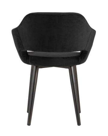 Стул с подлокотниками Саймон велюр черный (Стул Саймон черный)