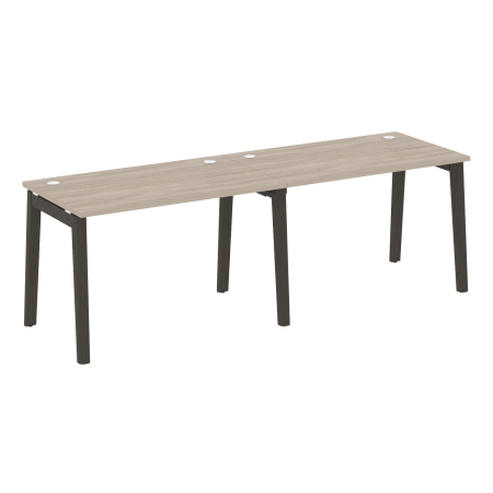 Рабочая станция на деревянных опорах Onix Wood OW.RS-2.2.7 2360x720x750 (Дуб Аттик/Дуб Темный)