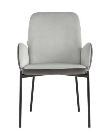 Стул Дивора велюр светло-серый с темно-серой спинкой (Стул Дивора светло-серый, темно-серый)