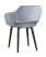 Стул с подлокотниками Саймон велюр серый (Стул Саймон серый)