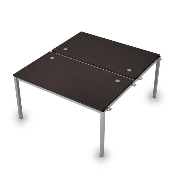 6МБН.289 Сдвоенные бенч-системы, начальный модуль (1400x1635x750) (Венге/Алюминий матовый)