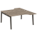 Рабочая станция на деревянных опорах Onix Wood OW.D.SA-1 1580x1995x750 (Тиквуд Светлый/Дуб Темный)