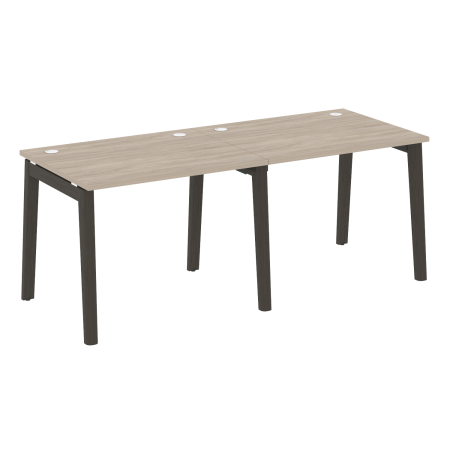 Рабочая станция на деревянных опорах Onix Wood OW.RS-2.1.8 1960x800x750 (Дуб Аттик/Дуб Темный)