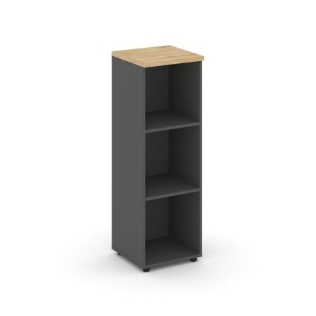 Стеллаж средний узкий SN.STU-200 (400х400х1203) (Антрацит/Тиквуд Светлый)