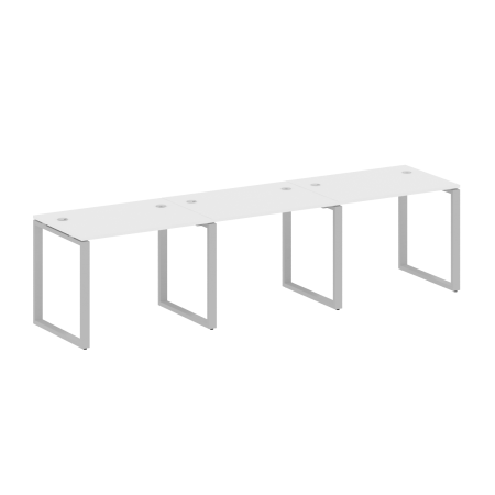 Рабочая станция Metal System Style БО.СМ-3.1 3000x720x750 (Белый/Серый металл)