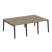 Рабочая станция на деревянных опорах Onix Wood OW.D.RS-6.0.8 2340x1635x750 (Тиквуд Светлый/Дуб Темный)