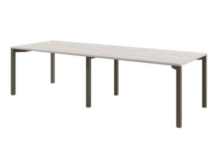 Стол для переговоров на металлокаркасе Solution D-102 2800x1000x750 (Акация Морава/ТрюфельКоричневый)