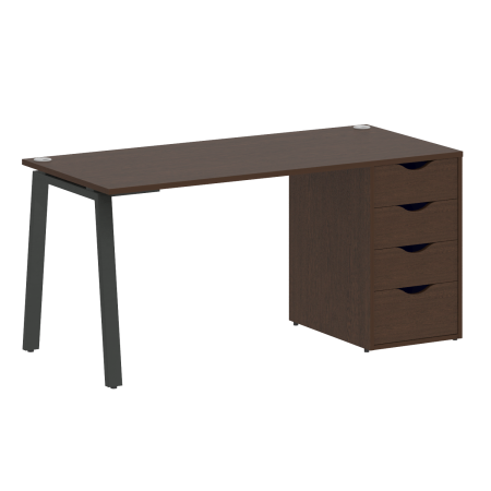 Стол письменный VR.SP-3-158.4.A 1580x720x750 (Венге Цаво/Антрацит Металл)