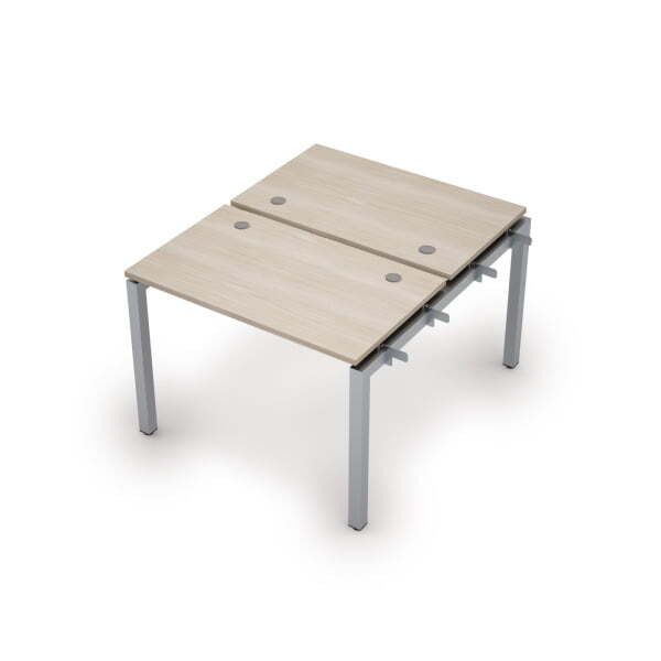 6МБН.5267 Бенч-система на 2 рабочих места, начальный модуль (1000x1235x750) (Шамони светлый/Алюминий матовый)